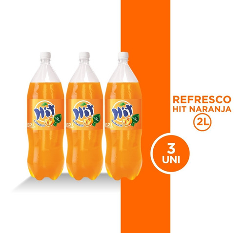 Refresco Hit Naranja Pet 2l 3 Unidades.