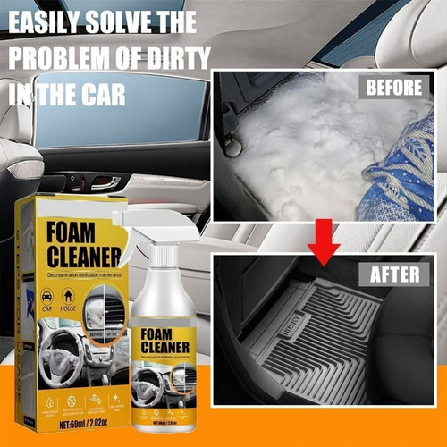Limpiador Espuma En Spray Clean Car, Pack De 4
