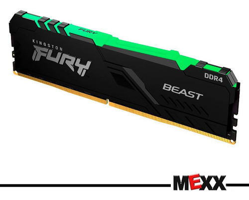 Imagen 3 de 5 de Memoria Pc 8gb Kingston Fury Beast Ddr4 3600mhz Rgb Mexx 1