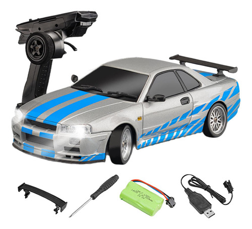 Modelo De Coche Rc Tire,coche De Carreras Deportivo Plateado