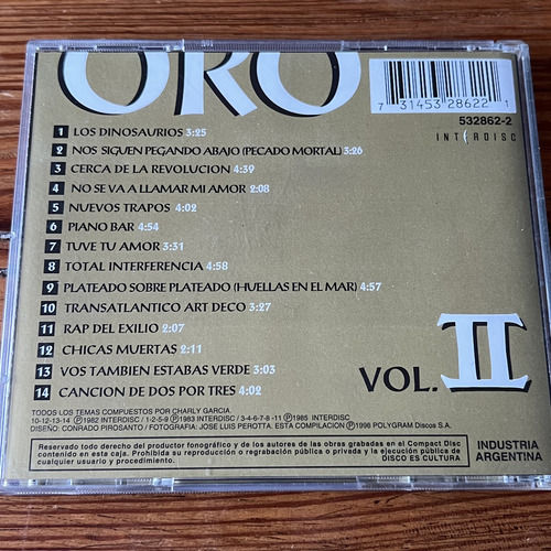 Cd - Charly García - Oro: Volumen Ii (1996) Estándar (Usado)