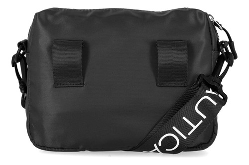 Bolsa Bandolera Náutica Elysia Diseño Liso De Nailon Negra