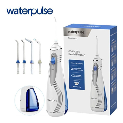  Irrigador Bucal Waterpulse V400 + 240ml + 4 Picos + 110psi