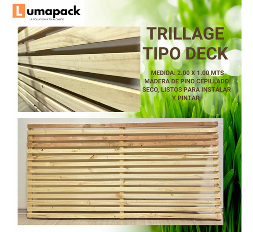 Imagen 1 de 2 de Reja De Madera Tipo Deck
