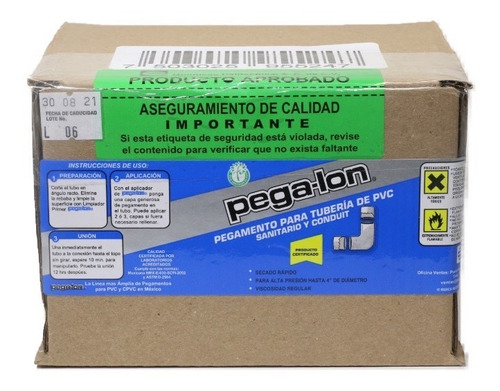 Imagen 3 de 4 de Pegalon Cemento Pvc Conduit Caja Con 4 Botes De 250 Ml