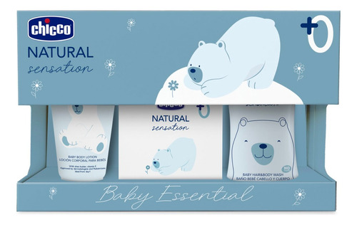 Set Bebé Chicco Natural Sensation 0m+ Crema Shampoo Y Loción