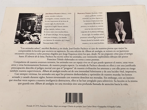 Album De Zoología - José Emilio Pacheco Y Francisco Toledo (Usado)