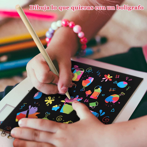 Scratch Art,paquete De 32 Cuadernos De Arte Para Rascar,