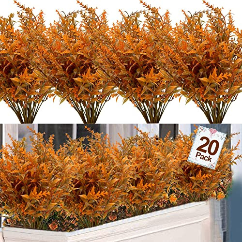 20 Agrupaciones Flores De Otoño Artificial Decoración 3gyxf
