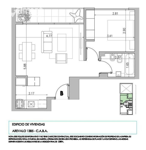 Imagen 16 de 16 de Semipiso De 2 Ambientes A Estrenar!