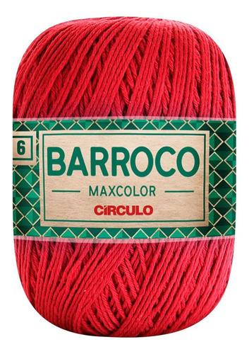 Barroco Maxcolor N6 Círculo  400g 452mts Cor 3402- Vermelho Circulo