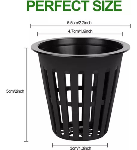 Gtx Vaso Hidropónico De Malla De 2 Pulgadas Para Cultivo De