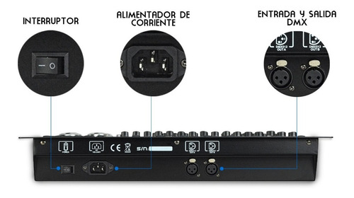 Consola Dmx Profesional 1024 Mini Pearl Multipro By Steelpro Color Negro