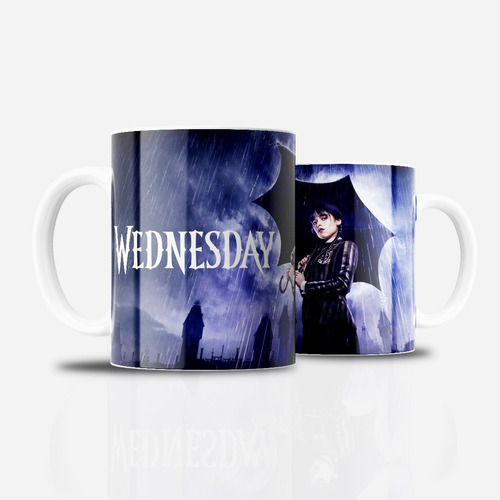 Tazón Taza Personalizada Merlina Wednesday (variedad Diseño)