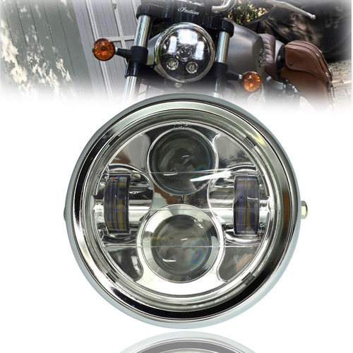 Farol Universal Led Daymaker Cromado Harley Custom Cafe