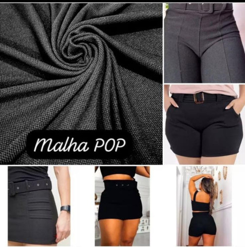 Tecido Malha Pop De Alta Qualidade Larg (2,00 M X 1,25m) Preto Texturizado