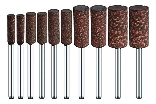 Kit 10 Ponta Montada 4 A 10mm Haste 3m Borracha Com Abrasivo