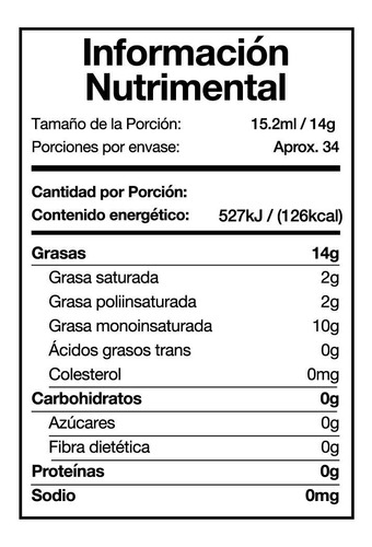 Imagen 2 de 2 de Aceite Orgánico De Aguacate Hass Extra Virgen Prensado Frío