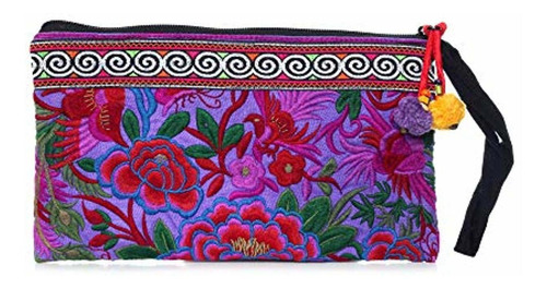 Bolso Clutch Artesanal Bordado Tribus Hmong