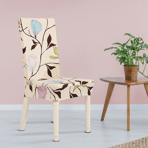 Funda De Silla Elástica Con Estampado De Poliéster Extraíble