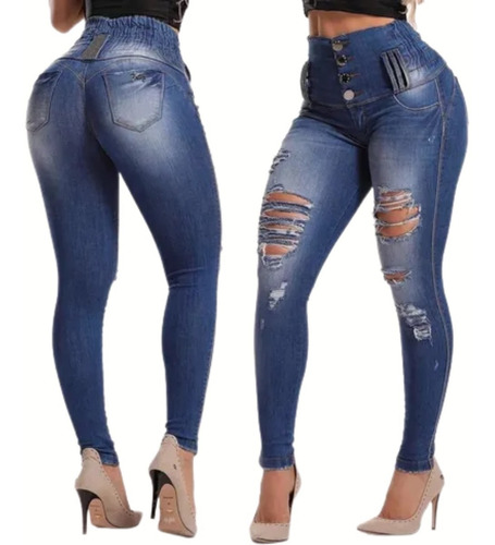 Imagem 2 de 5 de Calça Rhero Jeans Feminina Levanta Bumbum Bojo Promoção