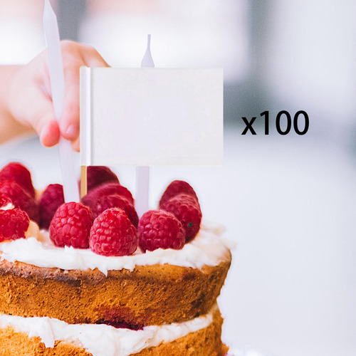 2 Mini Banderas Para Pasteles, Banderas Decorativas Para