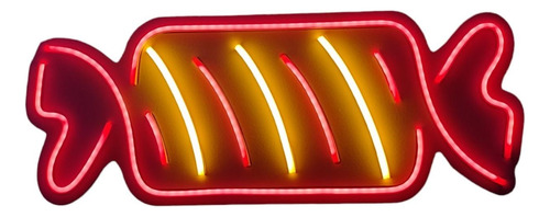 Cartel Neón Led Golosinas Caramelo