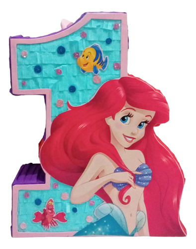 Piñata Número Ariel Sirenita 