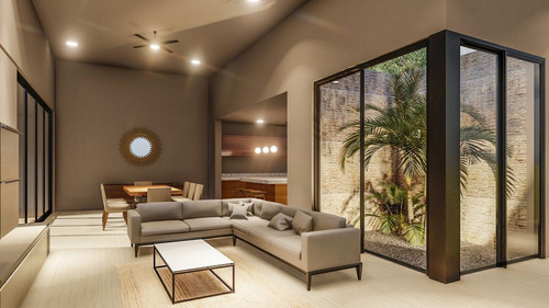 Casa En Venta Una Planta, Serenity Con 4 Recámaras Y Alberca, Mérida, Dzityá