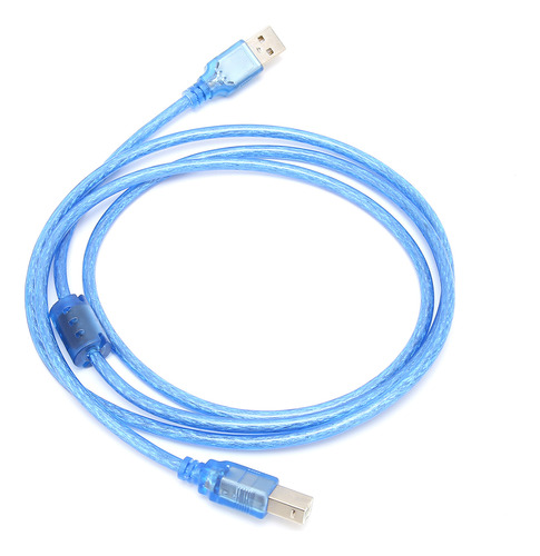 Cable De Datos Usb A Macho A Conector B, Azul Transparente,