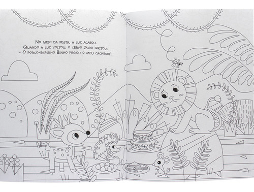 Coleção Infantil 7 Livros De Animais Amiguinhos Para Colorir