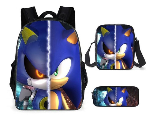 Mochila Escolar Para Niños Sonic The Hedgehog Color Size 2