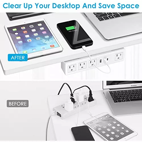 Regleta de alimentación USB C de 20 W para debajo del escritorio