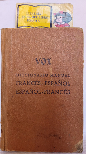 Diccionario Francés Español Vox - Spes - 1950 - Antiguo