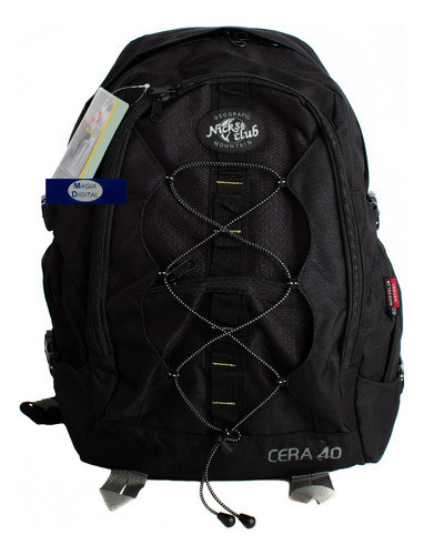 Mochila Backpack Nicks Club Cera Jumbo Comoda Amplia Color NEGRO / AGUJETAS