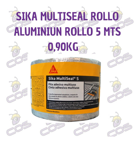 Sika Multiseal Rollo Aluminiun Rollo 5 Mts  Cinta Asfáltica 