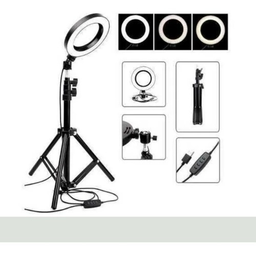 Ring Light Grande Profissional Celular Tripé 3 Suportes 10