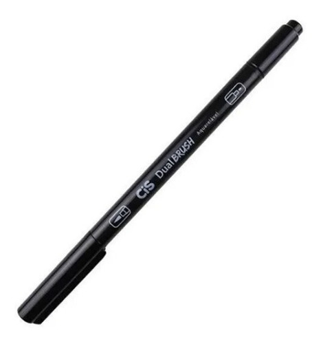 Caneta Pincel Dual Brush Pen 2 Pontas Preto Aquarelavel Cis