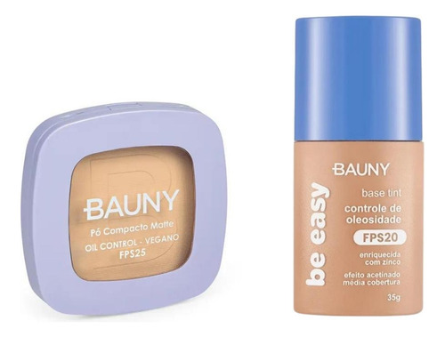 Kit Bauny Pó Compacto Fps25 10g 040 + Base Be Easy Tint 040