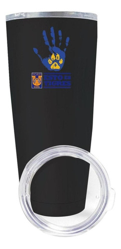 Termo Vaso Térmico Tigres Uanl 20 Oz Tigres Huella Od77200 Color Negro