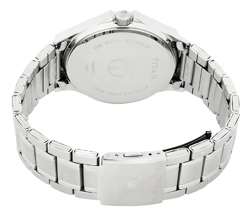 Reloj Cronógrafo Para Hombre, Cuarzo, Resistente Al Agua, Correa De Acero Inoxidable, Plata/negro - Titan Workwear