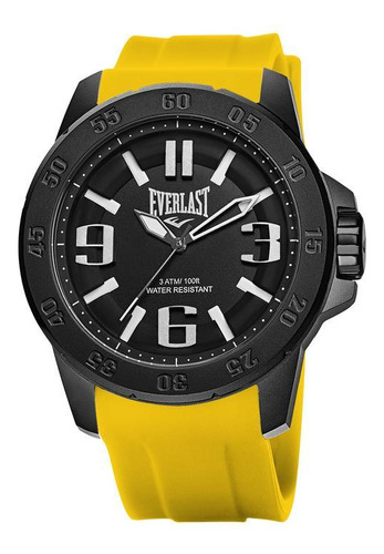 Relógio Masculino Everlast Amarelo Garantia De 2 Anos E6961