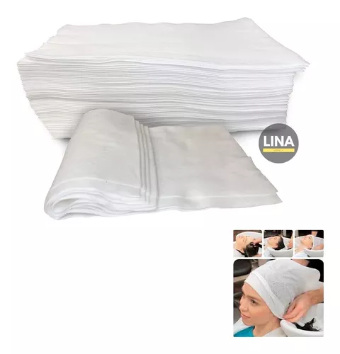 Xueny Paquete de 50 toallas desechables para el cabello, 25.6 x 11.8  pulgadas, toallas desechables de algodón para peluquería, para invitados,  cara