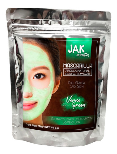 Mascarilla Facial De Arcilla Verde  100% Natural