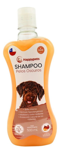 Shampoo Para Perros Pelos Oscuros 500ml Happypets Mascotas Fragancia Mandarina Y Granada