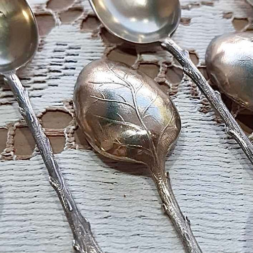 Antiguas Cucharitas De Café De Plata Lappas - Precio Por 6