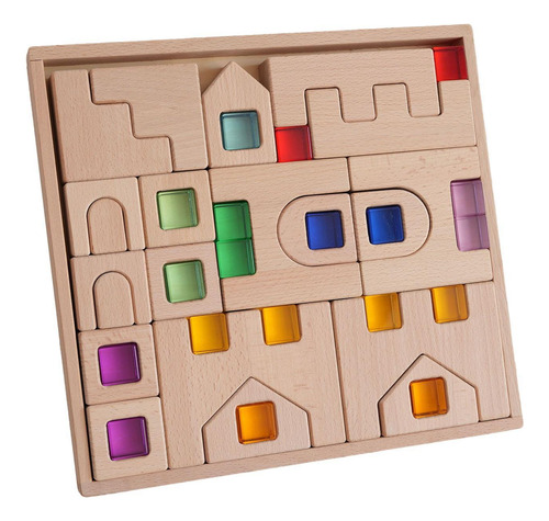 Bloques De Construcción De Madera, Juego De Bloques De