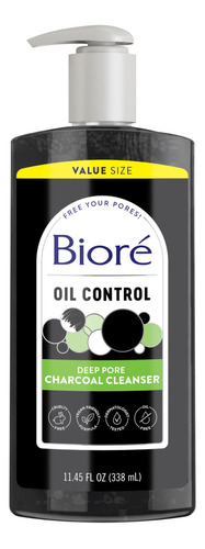 Biore Deep Pore Charcoal Face Wash, Limpiador Facial Diario