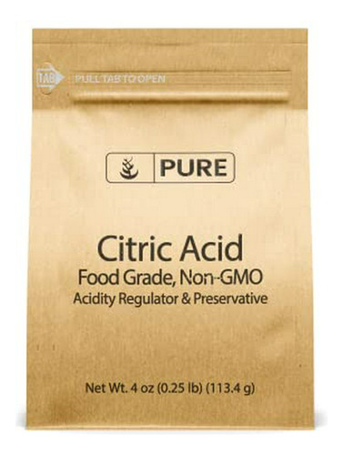 Citric Acid Natural (4 Oz) Seguro Para Alimentos