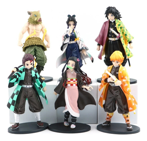 6pcs Cazador De Demonios Kimetsu No Yaiba Figura Kamado Tanj